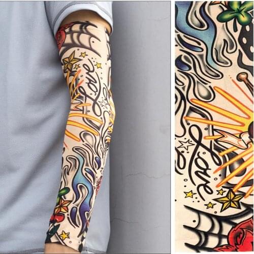 HOT!!! 1Pc Temporary Tattoo Outdoor Driving Cycling Summer Sun Protection Arm Sleeve UV protection breathable Arm Sleeve Unisex