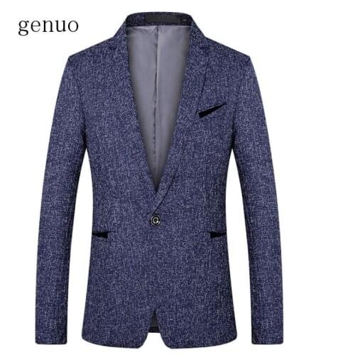 Men Suit Blazer Autumn Slim Fit One Button Suit Blazer Fashion Formal England Style Men Classic Wedding Suit Jackets