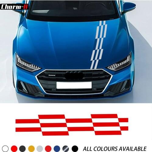 Car Styling Hood Bonnet Stripes Decal Decoration Stickers for Audi a1 a2 a3 q3 q5 q7 a4 a5 a6 a7 a8 rs sline Accessories