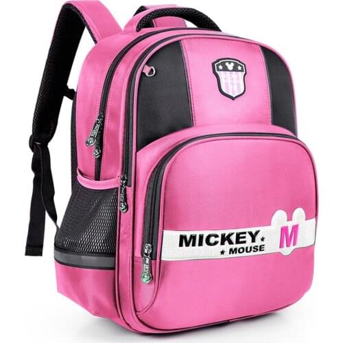 Disney cartoons Waterproof Backpack School Bags For Teenage Boys Girls Mickey Mouse Bookbag Large Capacity Mommy bag