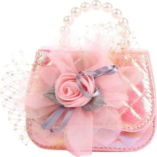 2021 New Kids Single-Shoulder Bag Handbag Multipurpose Flowers Handbag Crossbody Bag for Baby Girls
