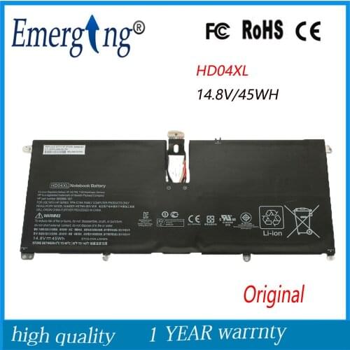 14.8V 45Wh New Original Laptop Battery for HP HD04XL Envy Spectre TU XT 13-2000eg