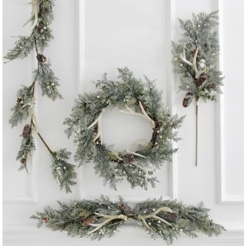 Christmas decorations new 2020 Nordic style diy christmas wreath christmas artificial wreath christmas interior decor tree