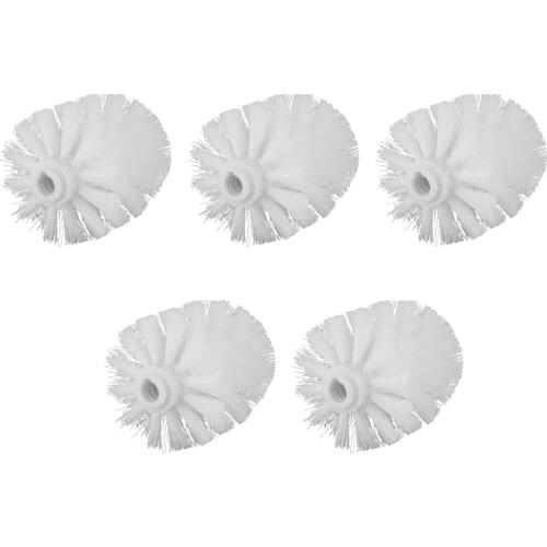 5Pcs Toilet Brush Replacement Plastic Practical Round Ball Shaped Toilet Brushes Heads Bathroom Brush Cleaners for Home Hotel