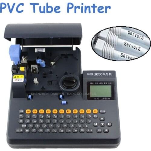 PVC Shrinkable Tube Electronic Lettering Machine PVC Tube Printer Shrinkable Cable ID Printer Wire Marking Press Machine S-650