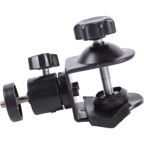 Photo Studio U Clip C Clamp with 1/4" Ball Head Bracket for Camera Light Stand