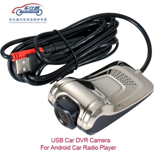 USB Car DVR For Android Car Radio Player HD 720P 140 Degree Wide Angle Car Front Camera Video Recorder Dash Camera With ADAS