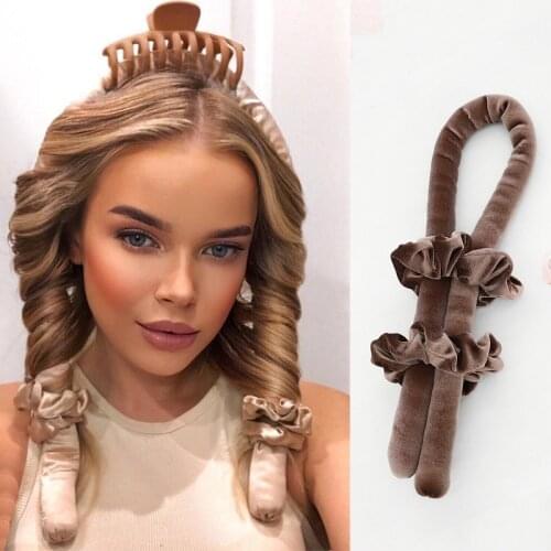 Velvet Heatless Curling Rod Headband for Women Soft Sleep Heatless Hair Curls Girls Hair Curler Headwear Tools Hair Accessories