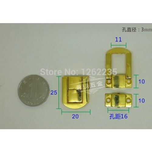 20 * 25mm Japanese word lock Alloy small square buckle Luggage box buckle Wooden wine box upscale hasp Wholesale