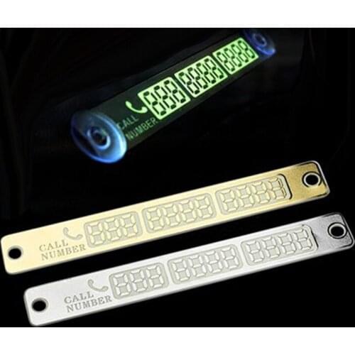 2016 Temporary Parking Card Phone Card Notice Sucker Nightlight Plate Auto styling Number Phone Card ET51