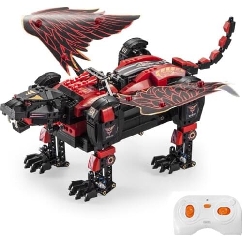 646 PCS Electric Building Blocks RC Dinosaur Tiger Technical Remote Control Robot Animals Model Bricks Kids Toys Boys Gifts