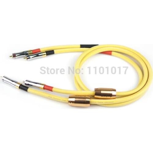 Aucharm AURSCR2 RCA Interconnect Signal Cable HIFI EXQUIS Pure 4N Red Copper Silver Plated Wire