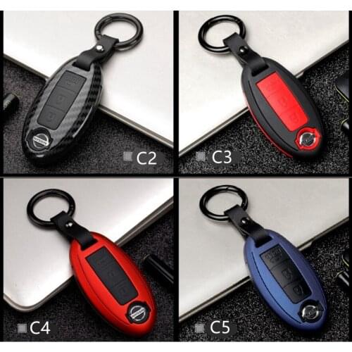 Car ABS Carbon Fiber Key Cover Case Holder For Nissan X-Trail T32 Murano Qashqai Versa Tidda Cube For Infiniti EX FX G25 FX35 EX