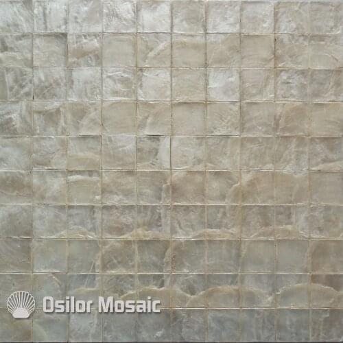 White color natural 100% capiz shell mother of pearl mosaic tile for living room or ceiling