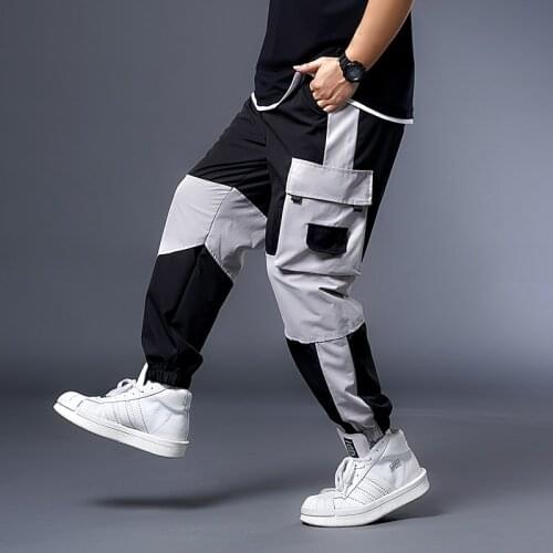 Plus 7XL 6XL XXXXXL Hip hop Joggers Pants Men Loose Harem Pants Length Trousers Sport Casual Sweatpants White Techwear