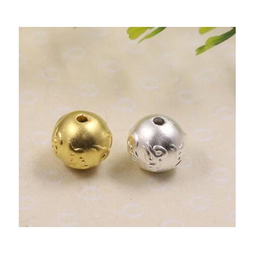 3D 100% 999 Silver Beads Pure Silver Tibetan Six Words Proverb Beads Buddhist OM Mani Padme Hum Beads DIY Bracelet Beads