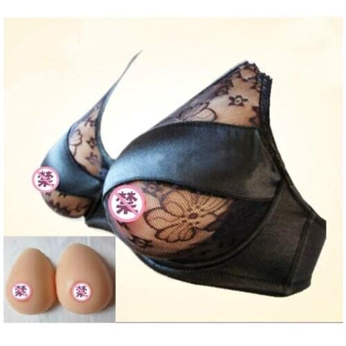 D C Cup Artificial Silicone Fake Breast Form Crossdress Silicone Breast Forms for Cosplay Transvestism Dressed As Woman with Bra