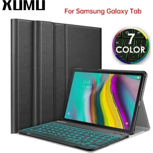 Xumu LED Backlit Keyboard Case For Samsung Galaxy T500 T505 T307 P200 P205 T290 T295 T387 Magnetic Leather Holder Stand Cover