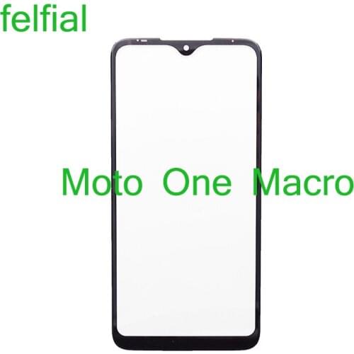 For Motorola Moto One Macro Front Outer Glass Lens One Macro XT2016-2 Touch Screen LCD Panel Glass Replacement