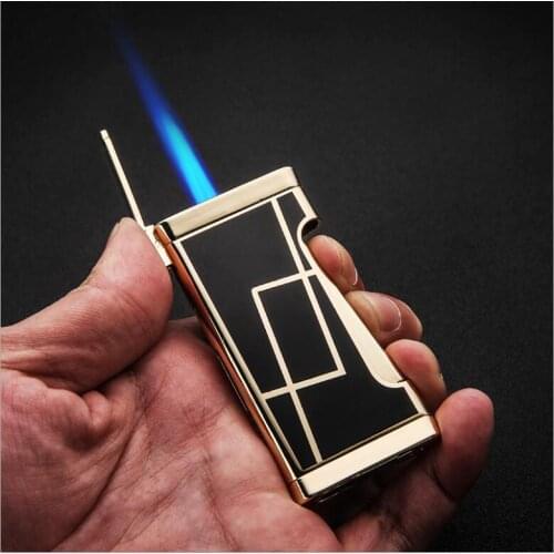 Honest Gas Lighter Windproof Blue Flame Outside Tool Kitchen Accessories Inflatable Cigar Tool Business Gift