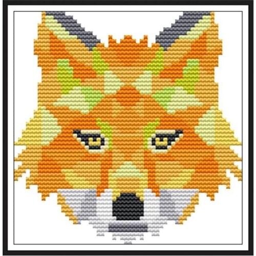 Joy Sunday Counted Cross Stitch Fox Decoration Animal Paintings Diy Patterns 2019 Cross Stitch Kits Embroidery Needlework Sets
