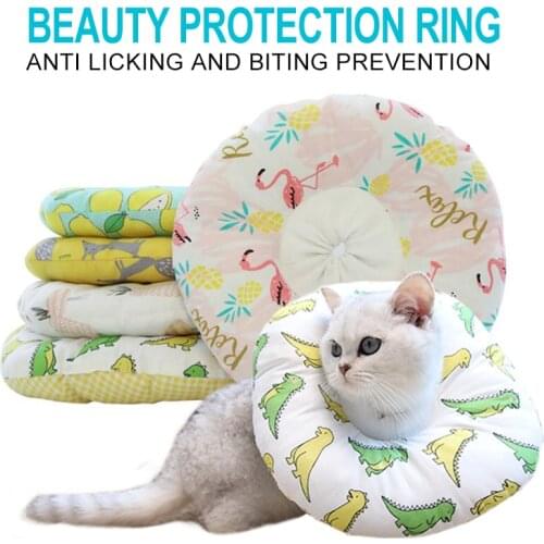 Cats Beauty Protection Neck Ring Cotton Blends Anti licking And Biting Prevention Protection Tools Pet Printed Elizabeth Circle
