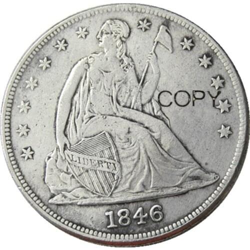 1846 Seated Liberty Dollar Silver Plated Copy Coins