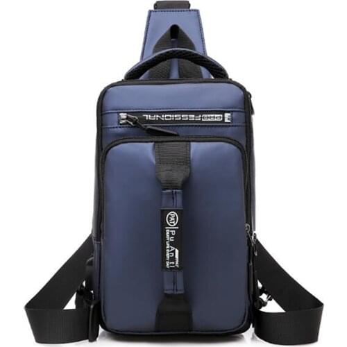 Mens Chest Bag Travel Hiking Solid Men Nylon Outdoor Sling Bag