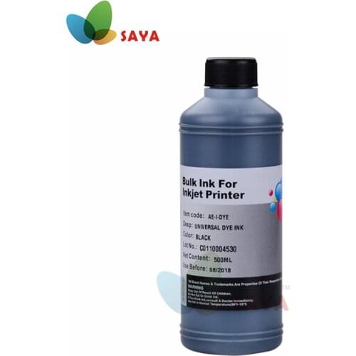 500ml Black Printer refill ink kit for Epson Ink Tank System Printer for Epson l210 l355 l1800 l200 l100 l801 l805 l211 l220