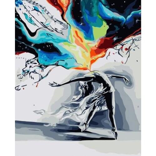 Painting By Numbers DIY Dropshipping 40x50 60x75cm Ballet art wonderful Figure Handmade For Living Room Wall Decor Oil Painting