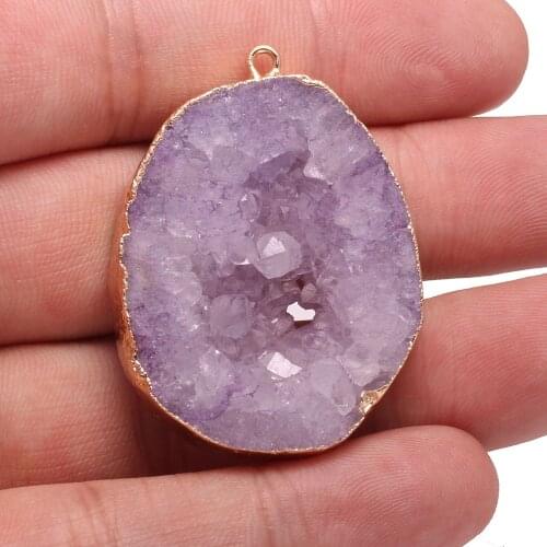 Natural Stone Necklace Pendants Irregular Stone Pendants for Jewelry Making DIY Necklace Size 30-45mm