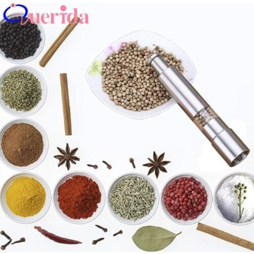 Stainless Steel Manual Pepper Grinder Mill Salt Herb Spice Grinding Bottles Creative Cooking Seasoning Mills Kitchen Gadgets