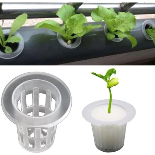 Plastic Nursery Pots Soilless Hydroponic Seed Trays Mini Mesh Net Pots Nursery Cups Seeding Accessories Reusable Durable