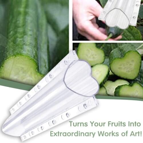Plastic Heart-shaped Fruit Shaper Tube Molds Cucumber Shaping Mold Garden Vegetable Growth Forming Mould Tool #T1P