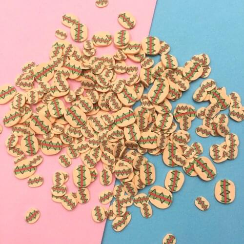 50g Polymer Clay Burger Slices Hot Clay Sprinkles for DIY Crafts Nail Art Decoration Slime Material Accessories Phone Decor
