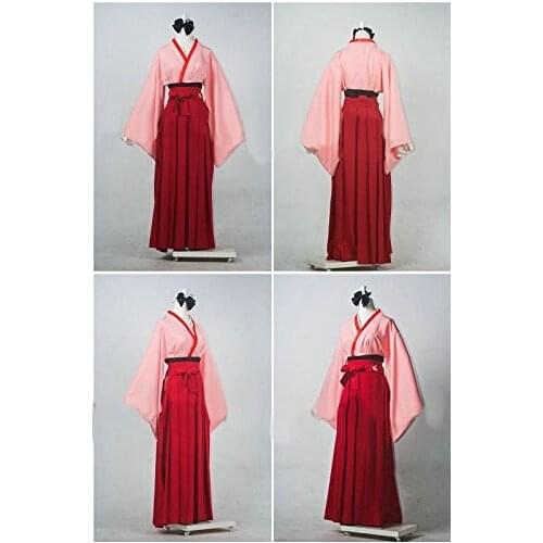 Full set Fate Grand Order Sakura Saber Kimono Cosplay Costume For Women and Girls includes wig and boots
