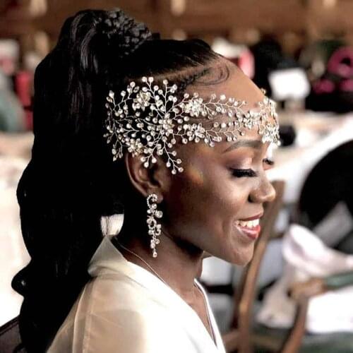 ZMHP242 Silver Rhinestone Crystal Headband Bridal Headdress Wedding Woman Accessories Fashion Girl Hair Decoration Hair Vine