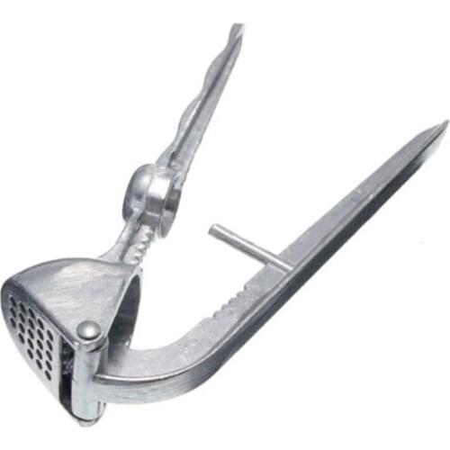 Stainless Steel Garlic Press Crusher Squeezer Masher Home Kitchen Mincer Tool