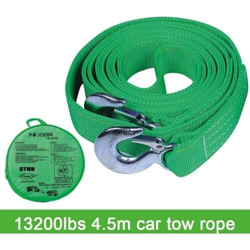 Strongly Thickened And Wear-resistant Tow Pull Winch Rope String Off-Road Emergency 13200lbs 4.5m High Elastic Double-layer Belt