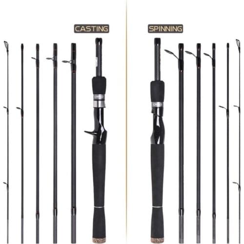 2.1-2.7m Carbon Fibre Spinning Rod Lure Spinning Rods 6-15LB Line Weight Spinning Fishing Rods Weight Ultralight