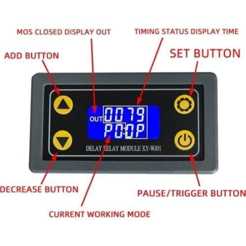 WM01 Multi-Function Trigger Delay Cycle Timing MOS Tube Control Substitute Relay Module 5V 12V 24V UART Serial Communication