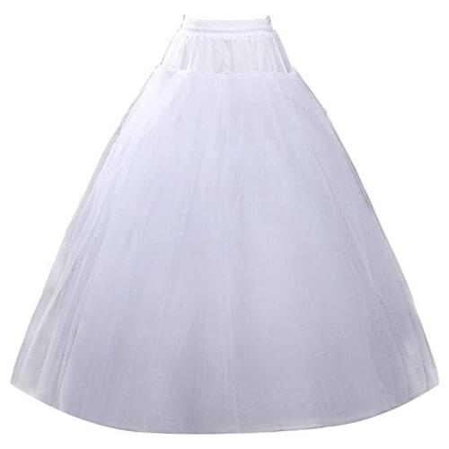 Womens Long A-line Full Petticoat Underskirt Slips Bridal Wedding Bride Bridal Accessories