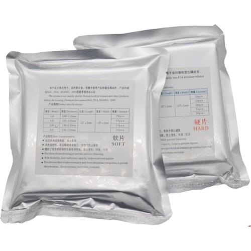Dental Material Hard Vacuum Forming Plate Matrix Bands Dental Orthodontic Retainer Slice 1.0mm/1.5mm/2.0mm for Option