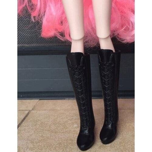 1/6 Smart BJD Dolls Shoes Black Boots for Momoko for Blythe for DOD SD DD Clothing Accessory