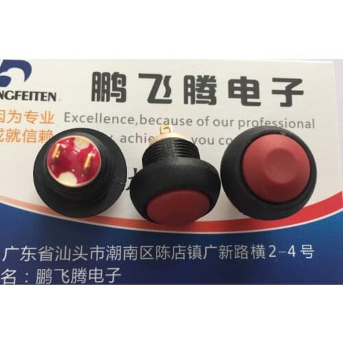 1PCS French APEM ISR3SAD600 sealed waterproof and dustproof round self-reset button switch 2 feet normally open red