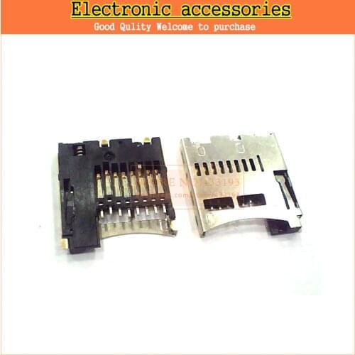 10pcs/lot Gold-plating Molex MINI SD card holder TF Card connector Slot Sockect