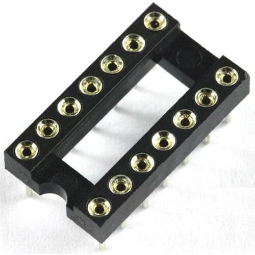 10pcs 14Pin DIP SIP Round IC Sockets Adaptor Solder Type gold plated machined