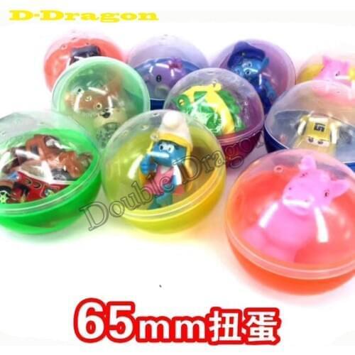 100 pcs/ bag The capsules ball 65mm/75mm capsules cover multicolor round sase empty plastic ball for Toy Vending Vending Machine