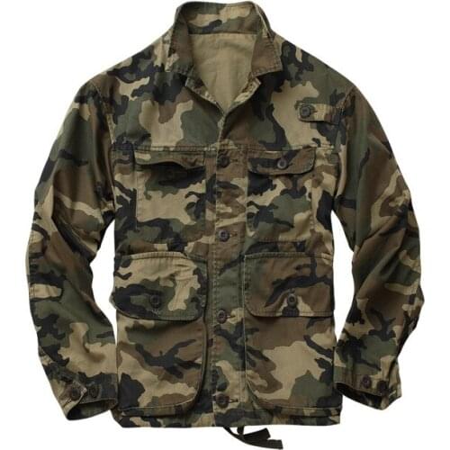 2021 Autumn Korean style Military army camouflage cargo jackets men casual loose Tactical camouflage jacket for men,M-3XL
