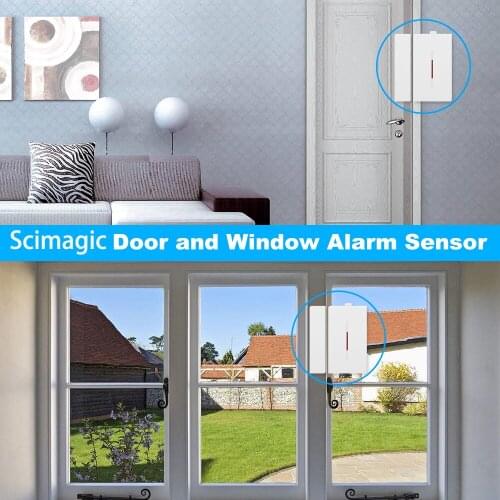 Free Shipping 3pcs Wireless Window Door Sensor Magnetic Contact Wood Door Alarm Detector For Wireless GSM Home Alarm Panel